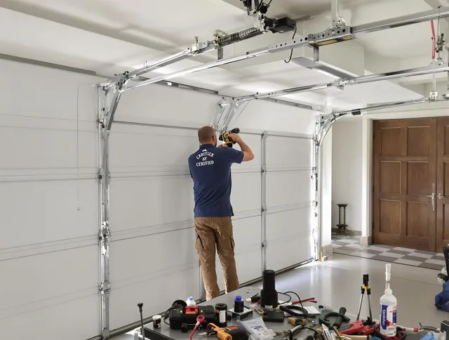 East Cleveland Garage Door Repair certified technician performing precision garage door repair in East Cleveland
