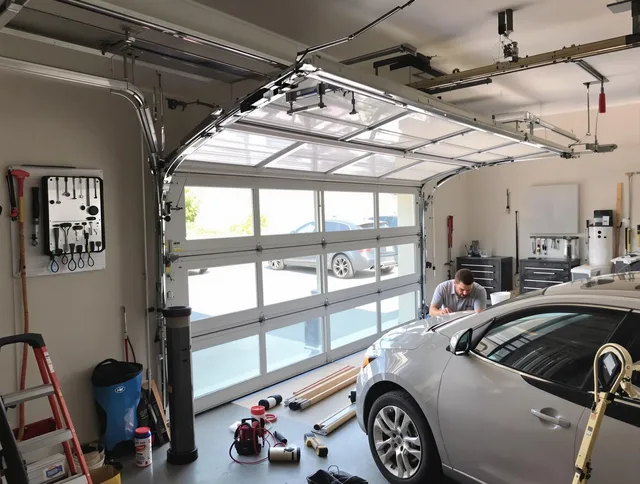Garage door noise reduction service by East Cleveland Garage Door Repair in East Cleveland
