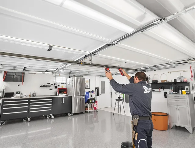Overhead garage door repair service by East Cleveland Garage Door Repair in East Cleveland